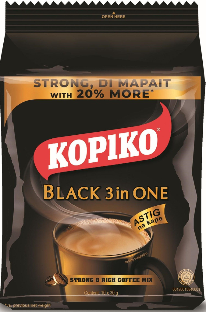 Kopiko Black 3 In One Strong & Rich Coffee Mix 10 