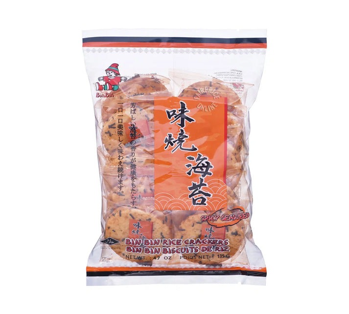 BINBIN rice crackers seaweed flav150g (副本)