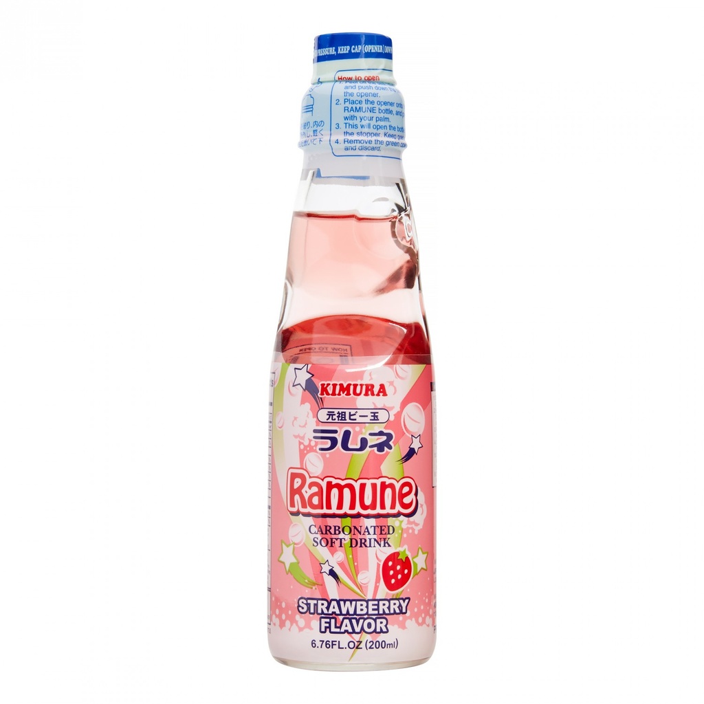 ramune carbonated Soft Drink Strawberry Flavor