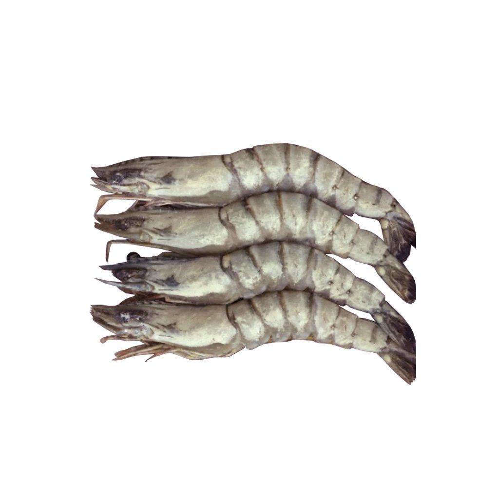 Black Tiger Head On Shell On Prawn