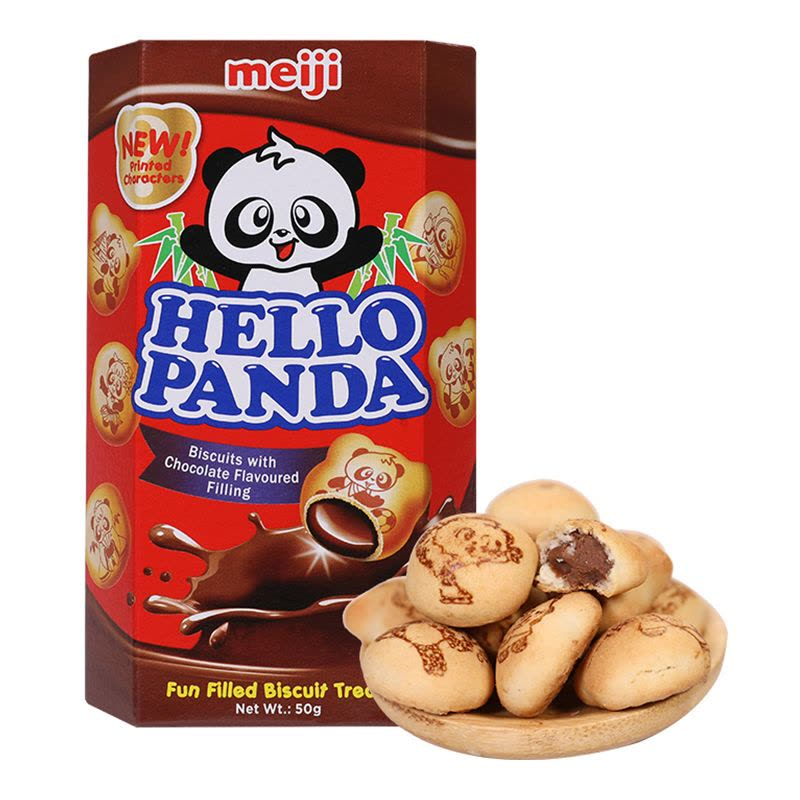 Meiji熊猫饼干巧克力味50g