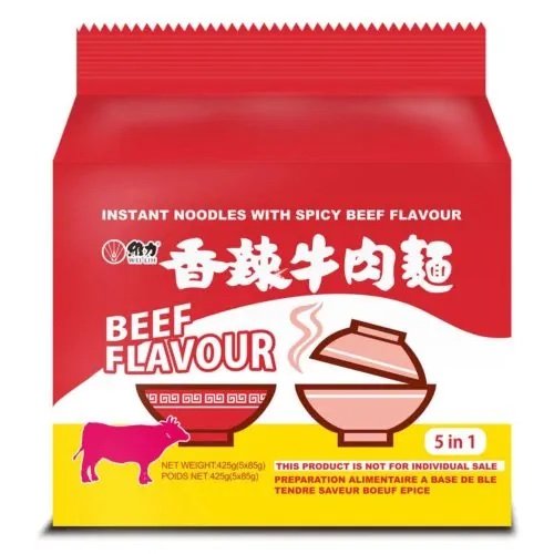 Instant Noodles With Spicy Beef Flavour