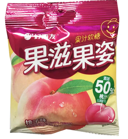 好丽友果滋果姿桃子软糖60g