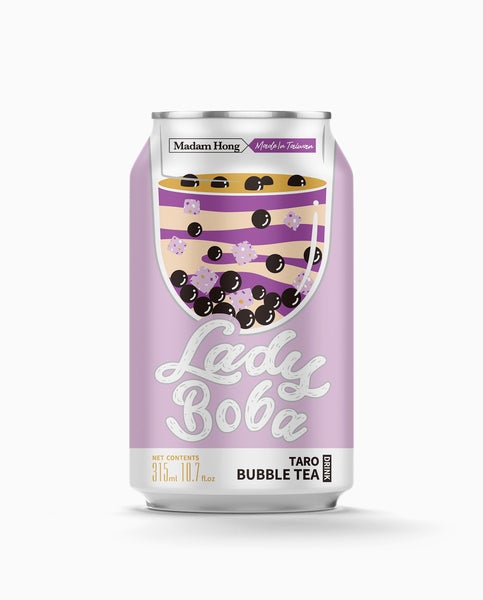 lady boba taro bubble tea 315ml