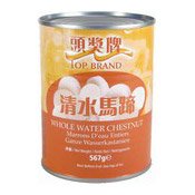 Top brand water chestnuts sliced in water 567g 