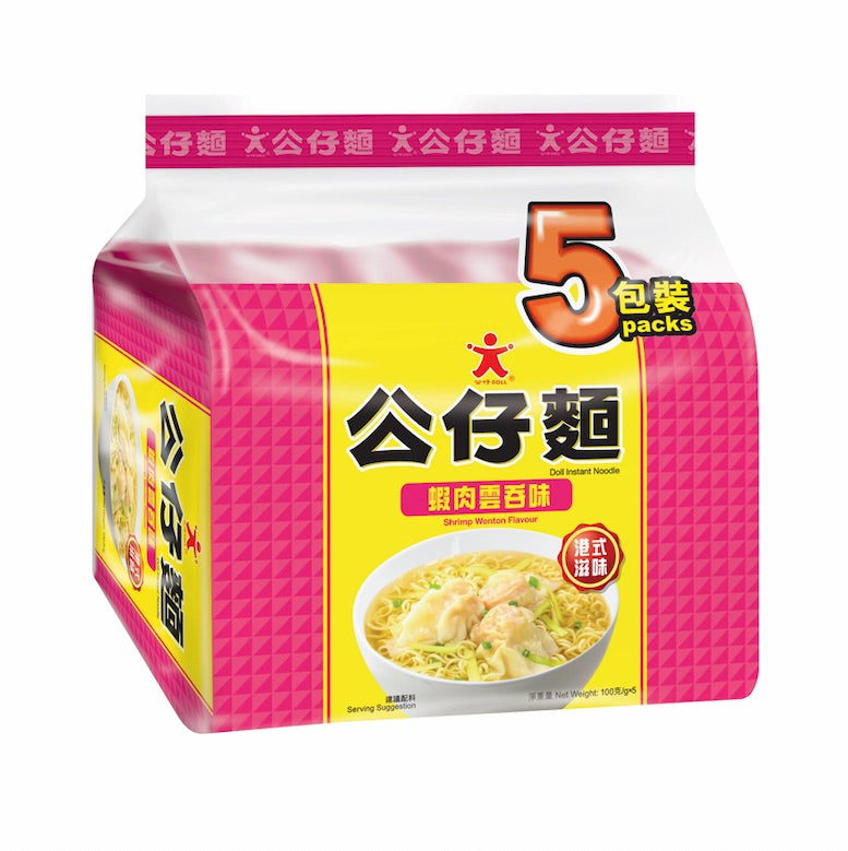 公仔面虾肉云吞味500g