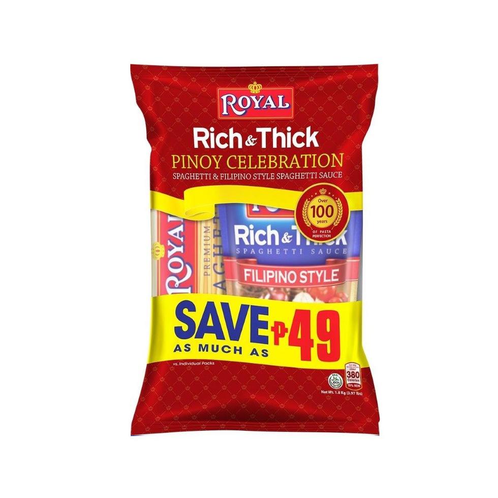 Royal Pinoy Spaghetti&Sauce Value Pack 1600g