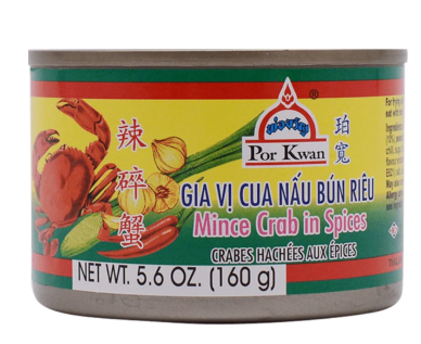 POR KWAN Minced Crab In Spices 160g