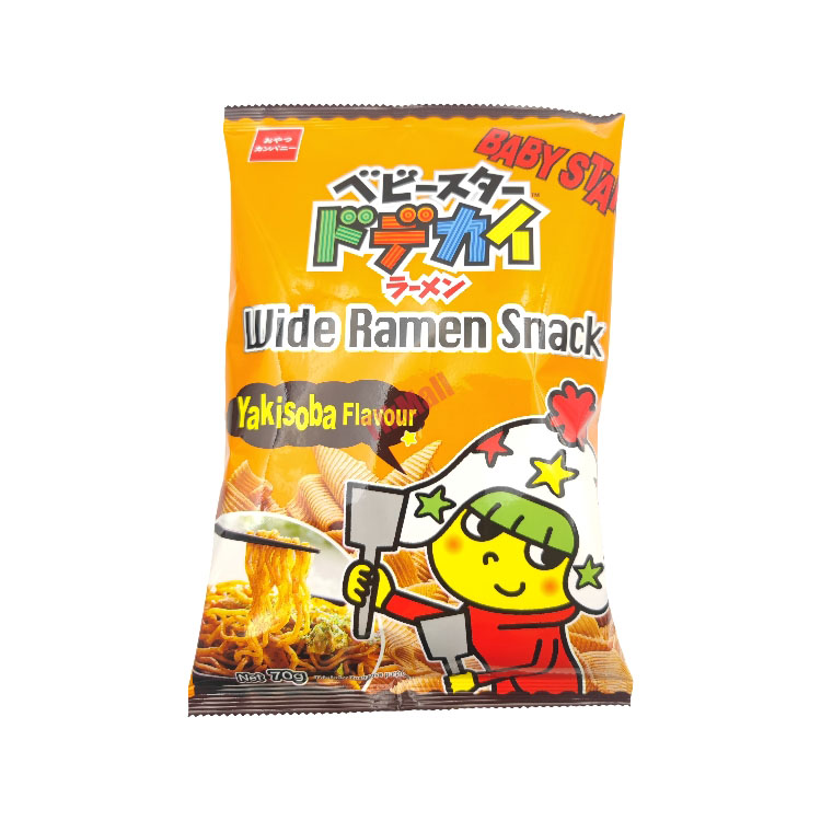 Baby Star Crispy Ramen Snack-Yakisaba(Wide) 75g