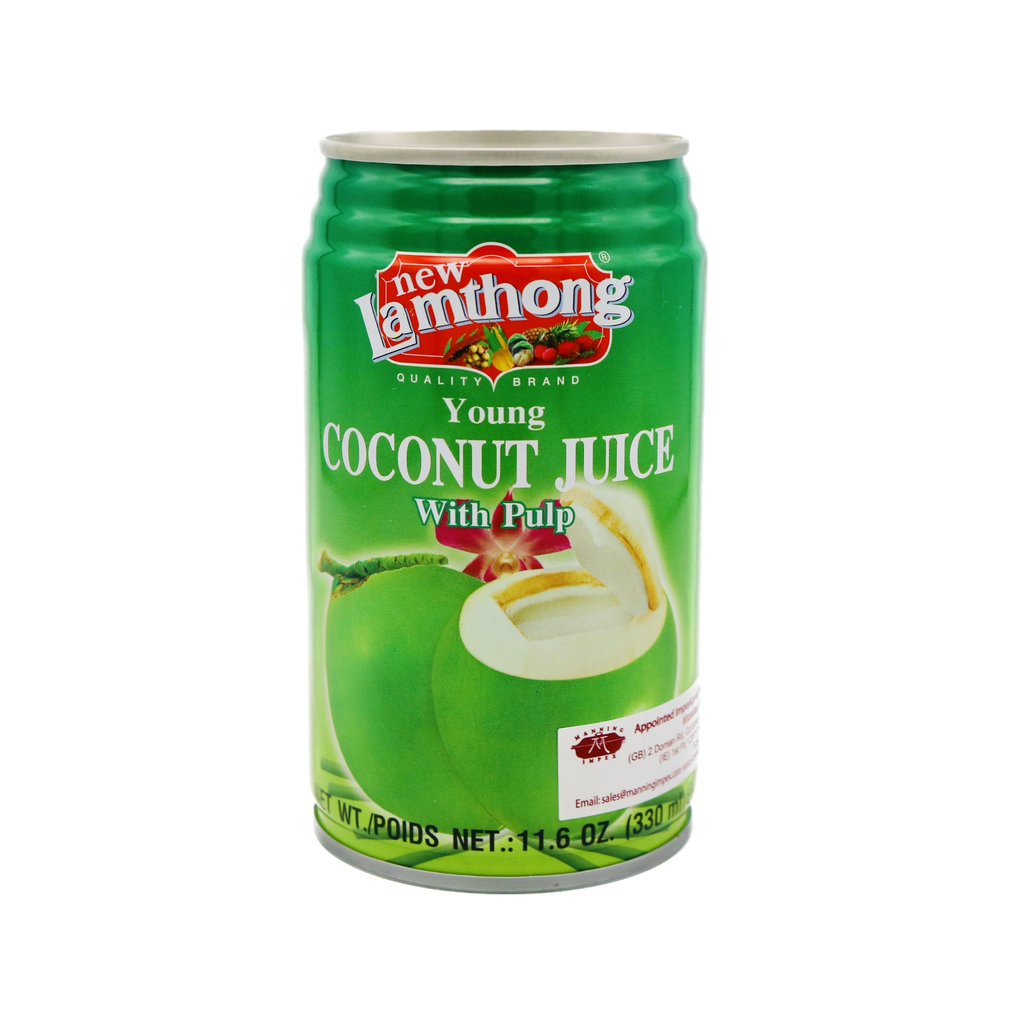 new lamthong young coconut juice with plup 330ml