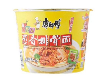 康师傅红葱头葱香排骨桶面109g 