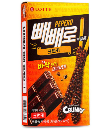 LOTTE脆脆巧克力饼干棒39G