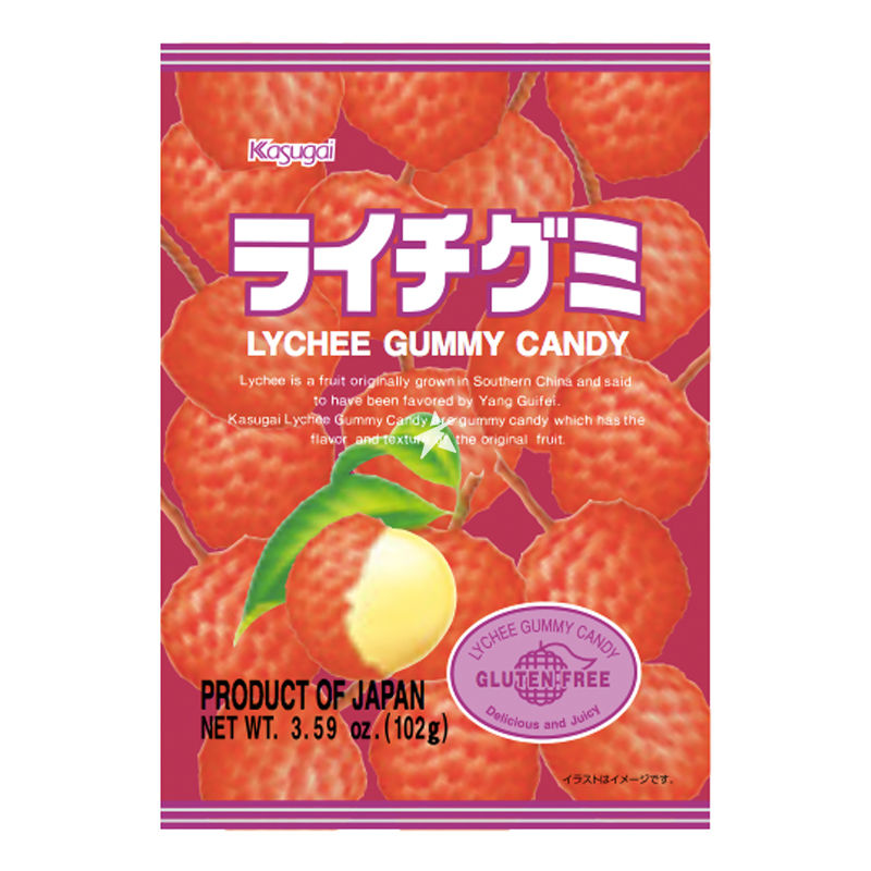 Lychee Gummy Candy KASUGAI