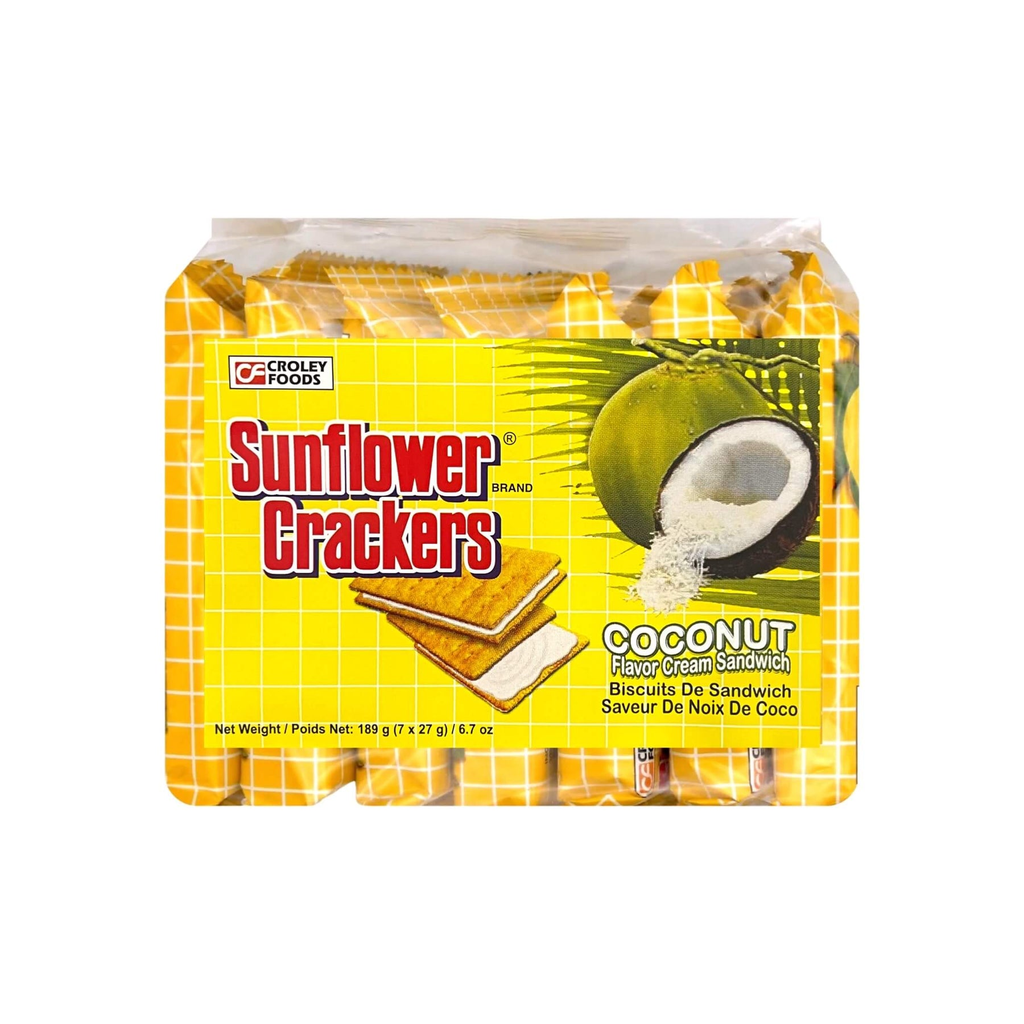 CROLEY FOODS Sunflower Crackers Cream Sandwich Coc 189g