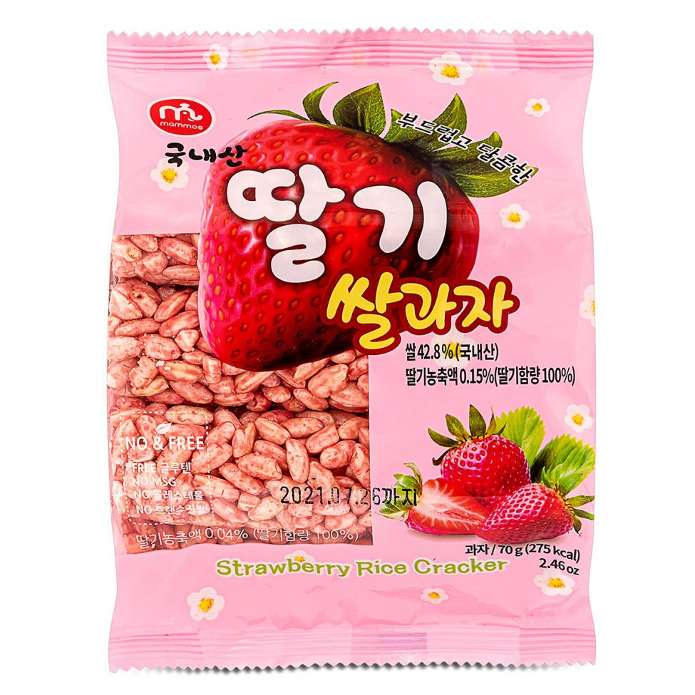 Mammos Strawberry Rice Cracker 70g