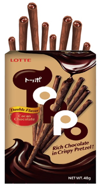 Lotte toppo cocoa chocolate flav 40g