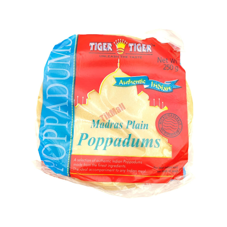 Madras Plain Poppadums 250g