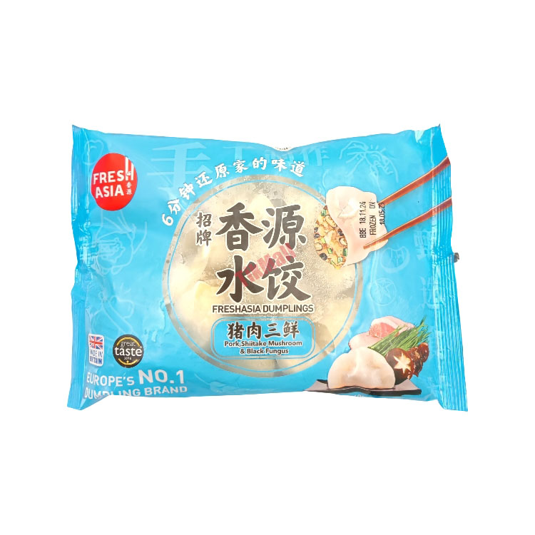 F&A Pork Shiitake Mushroom＆Black Fungus Dumplings 410g