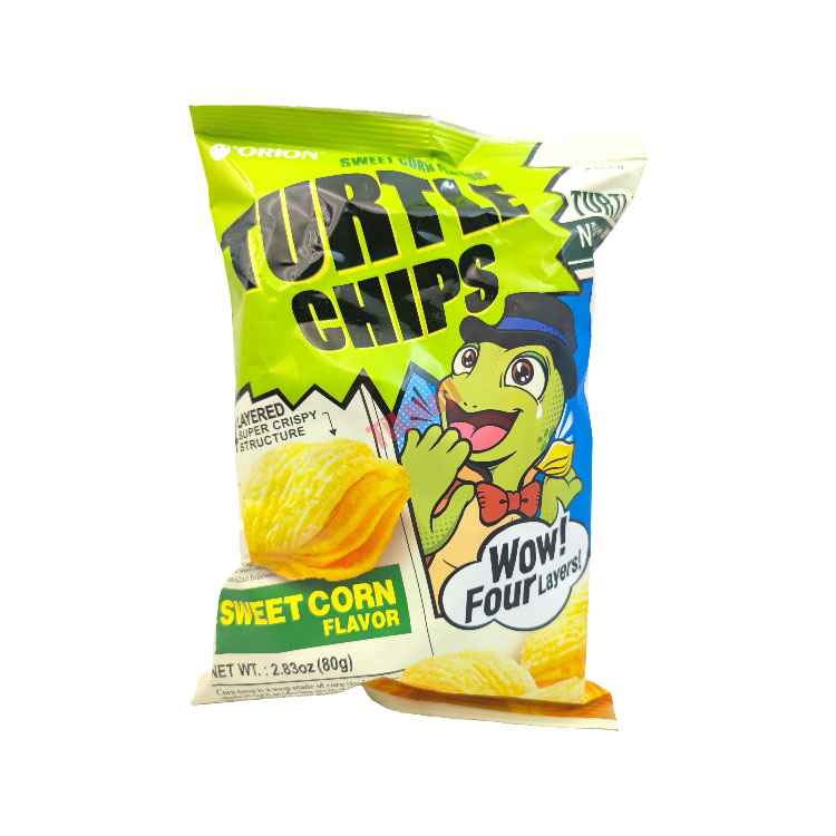 ORION Turtle Chips Sweet Corn Flav 80g
