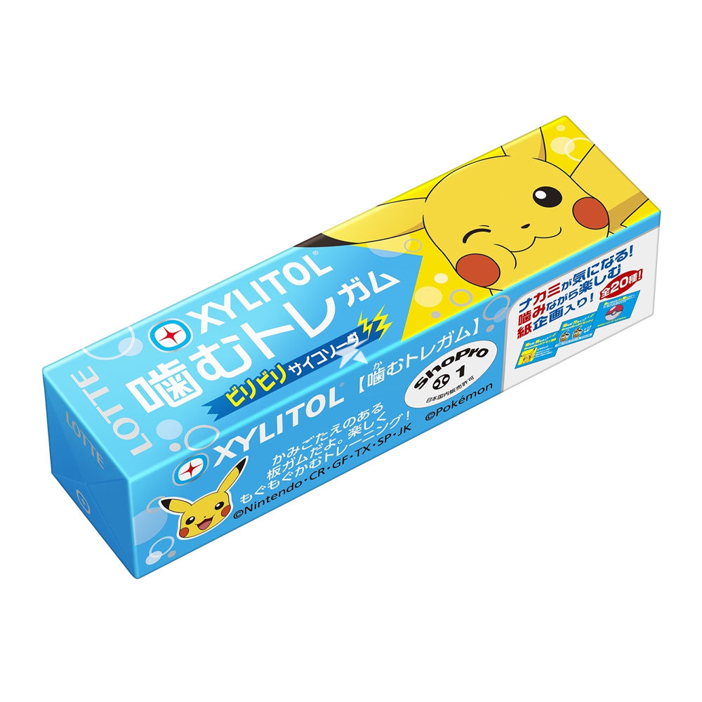 LOTTE Xylitol Pokemon Chewing Gum Soda Flav30g