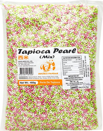PANDA Rainbow Tapioca Pearl-Mix Mix Color 400g