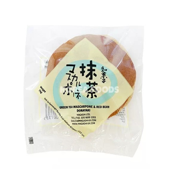 WAGASHI Green Tea Mascarpone & Red Bean Dorayaki 75g