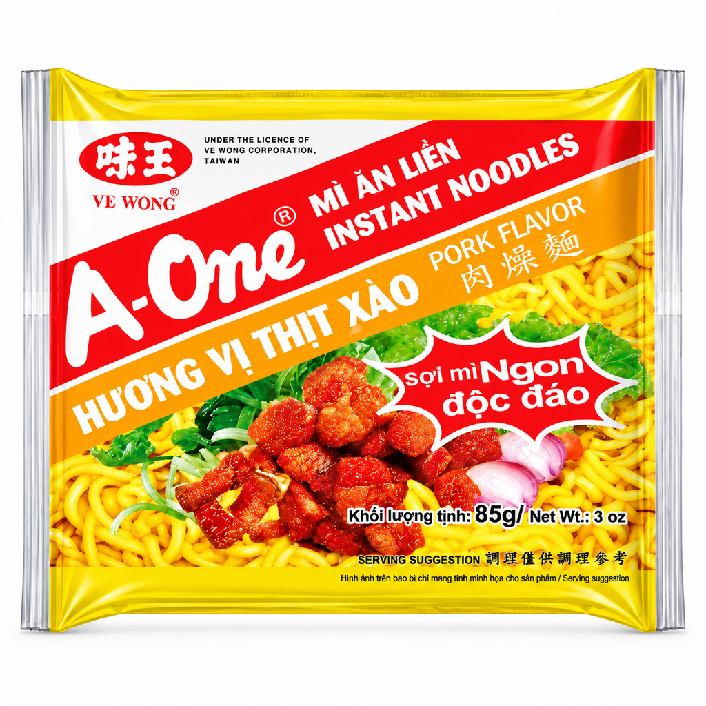 A-ONE Instant Noodles Pork Flav 85g