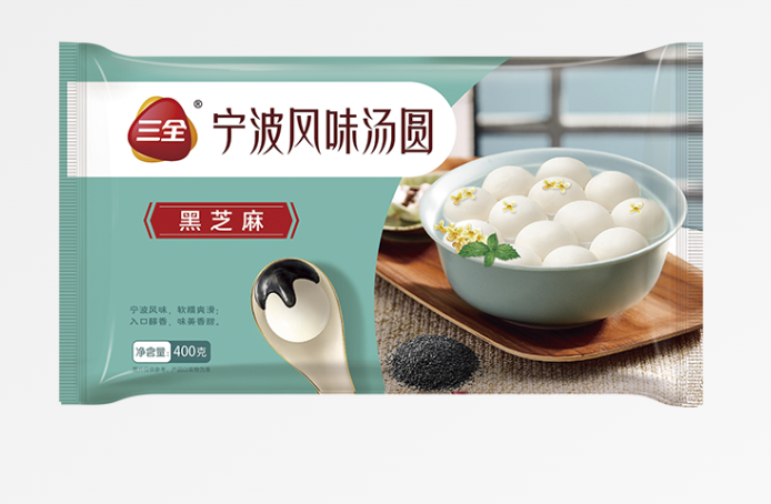 SQ Glutinous Rice Balls With Black Sesame Filling 400g