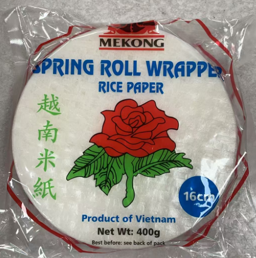 MEKONG SPRING ROLL WRAPPER 16CM 400G RICE PAPER