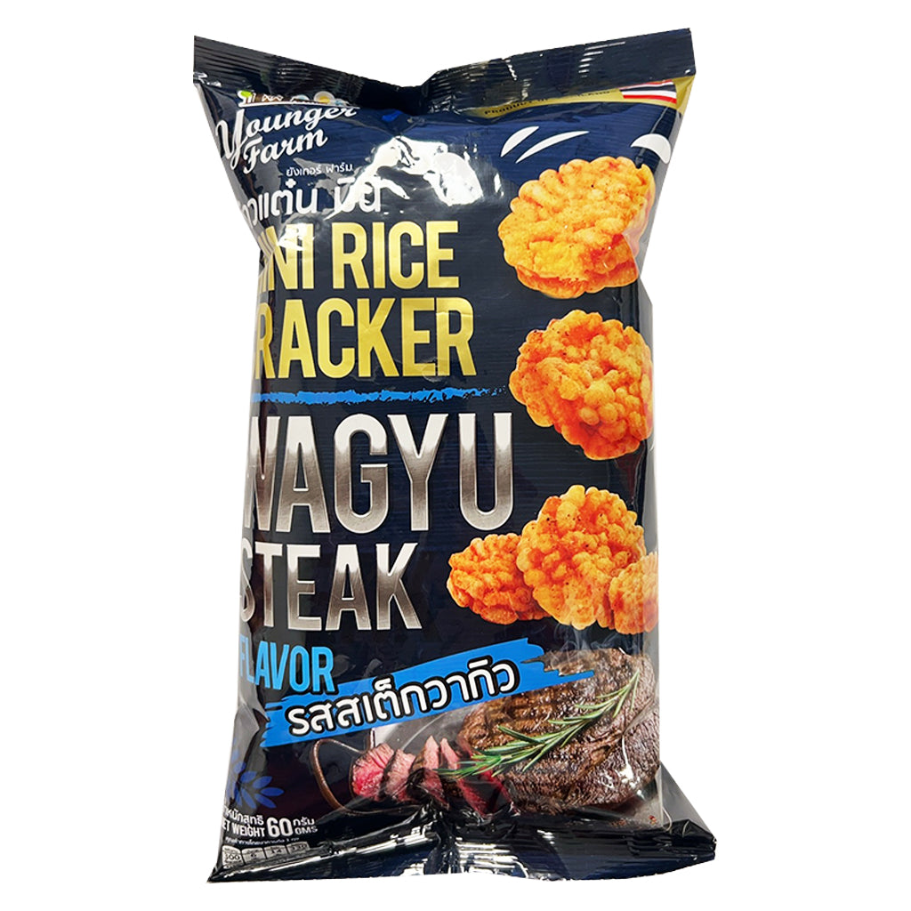 YF Mini Rice Cracker Wagyu Steak Flav 60g