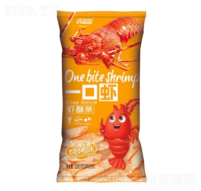 XYY One Bite Shrimp Crispy Potato Snack BBQ 80g