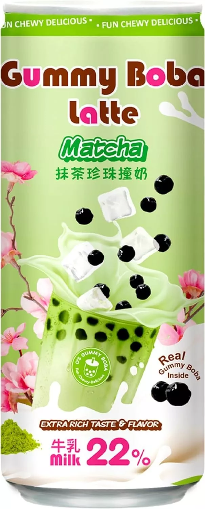 OB Boba Milk Tea Matcha 470ml