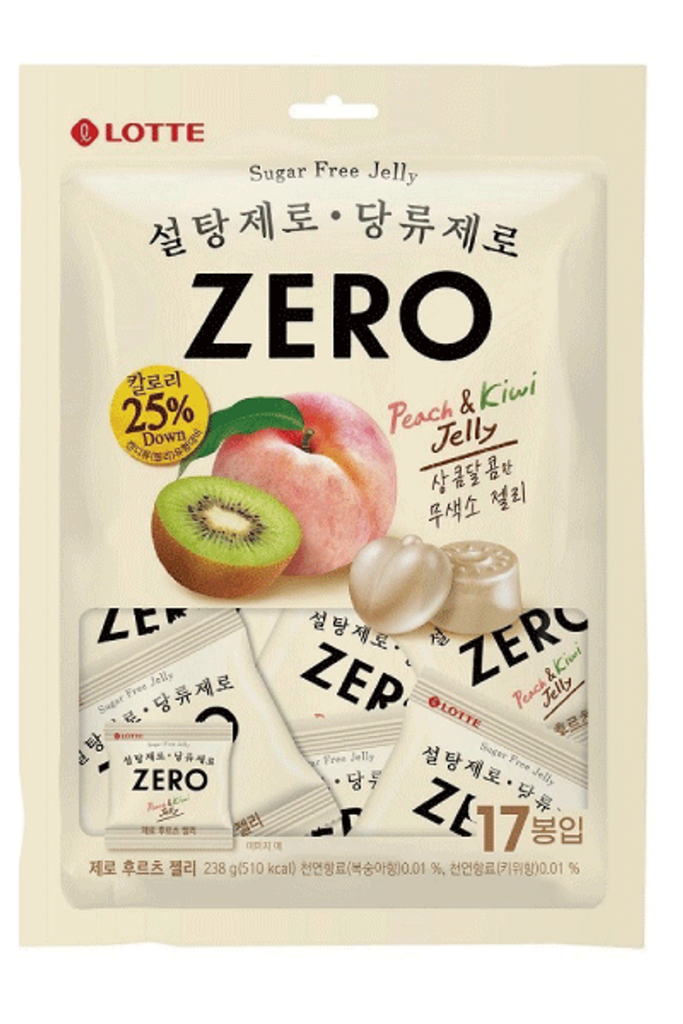 LC ZERO FRUIT GUMMY PEACH AND KIWI 52g