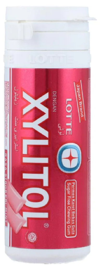 Lotte Xylitol Sugar Free Chewing Gum strawberry Mint Flavour 29g