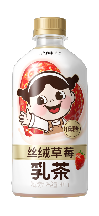 元气森林乳茶丝绒草莓360ml