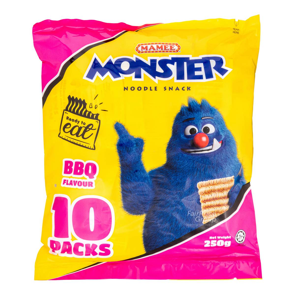 MAMEE Monster Crispy Noodle Barbecue Flav 250g