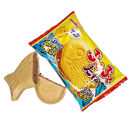 MEITO Puku Puku Tai Choco Monaka Fish Shape Choco Wafer 16.5g