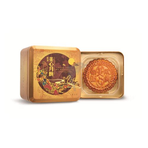 MX White Lotus Seed Paste Mooncake with 2 Egg Yolks (Single Pack 185g