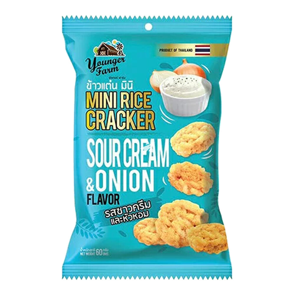 YF Mini Rice Cracker Sour Cream & Onion Flav 60g