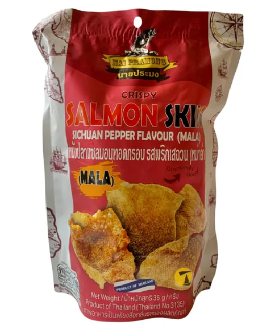 NAI PRAMONG Crispy Salmon Skin Sichuan Pepper Flav 35g