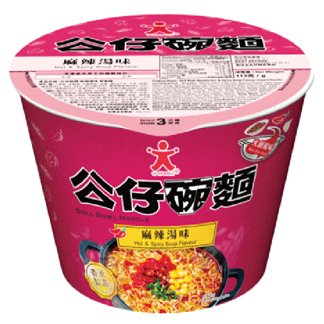 DOLL Bowl Noodle HOT&SPICY  Flav 113G