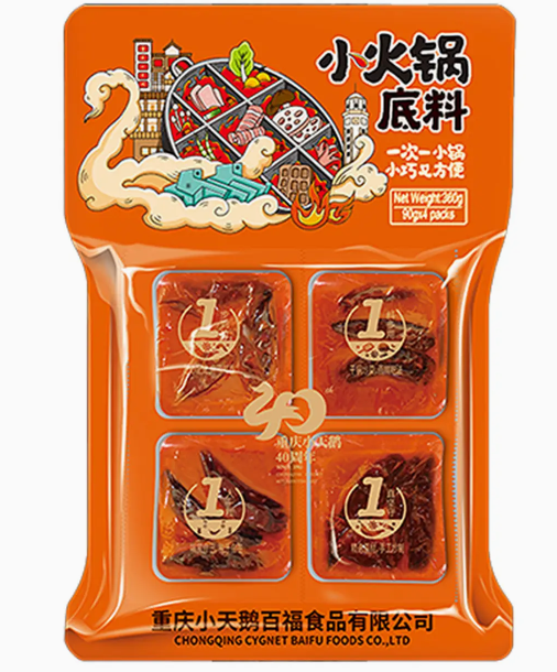 小天鹅四块麻辣火锅底料360g
