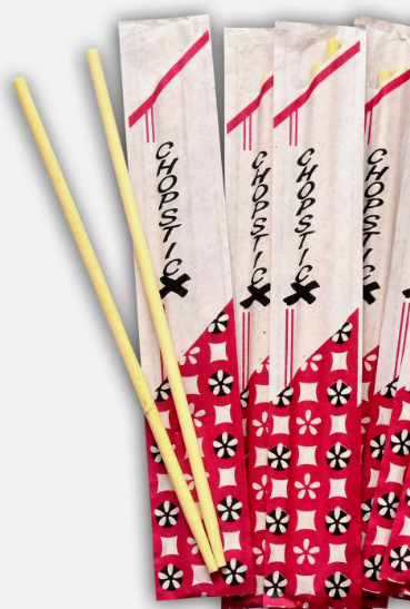 Bamboo Chopsticks with Sleeve 100pairs