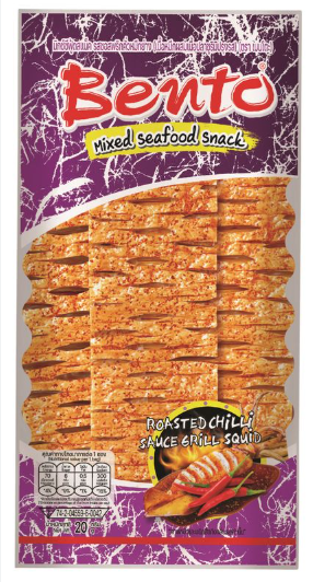 Bento Mixed Seafood Snack Roasted Chilli Sauce Grill Squid Flavour 20g 