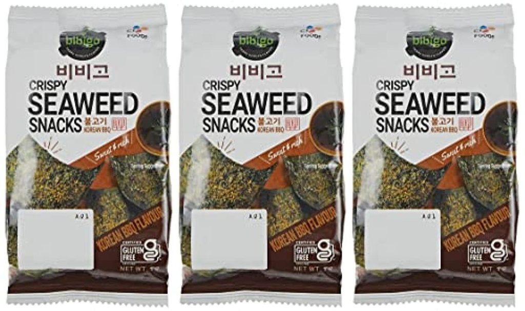 CJ Crispy Seaweed Snacks BBQ Flavour 15G
