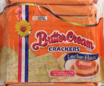BUTTER CREAM Brand leche Flan FLAVOURED Cracker 250G