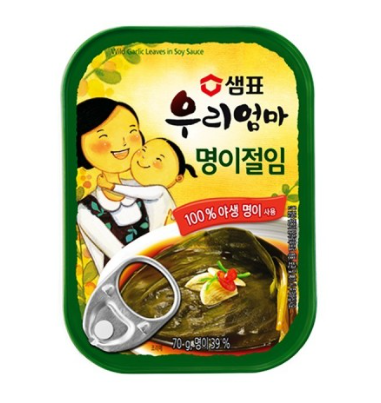 SEMPIO韩国罐装酱油泡野生大蒜叶70G