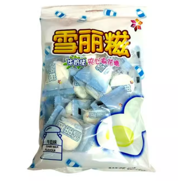 雪丽糍牛奶味夹心棉花糖100g