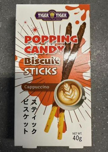 TT Popping Candy Biscuits Sticks Cappuccino Flav 40g