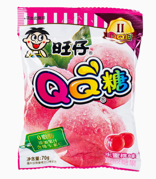 QQ Gummy Peach Flavour 70g